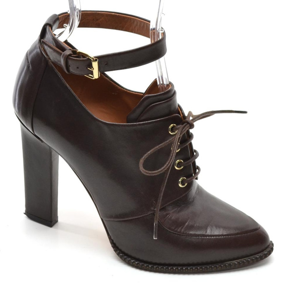 Givenchy Shoes - Givenchy Lace Up Ankle Strap Booties Heels size 37
